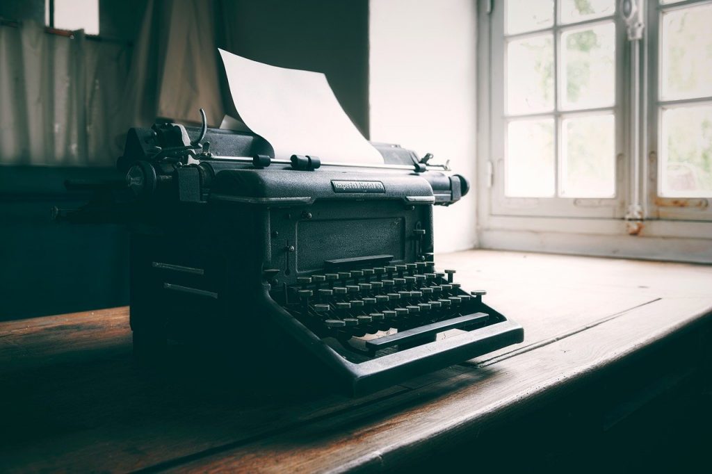 typewriter, write, old